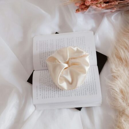 Scrunchie Satén Beige