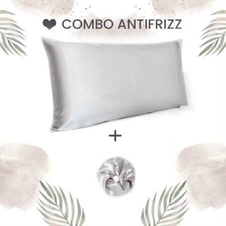 Combo Antifrizz Funda y Scrunchie Grey Silver