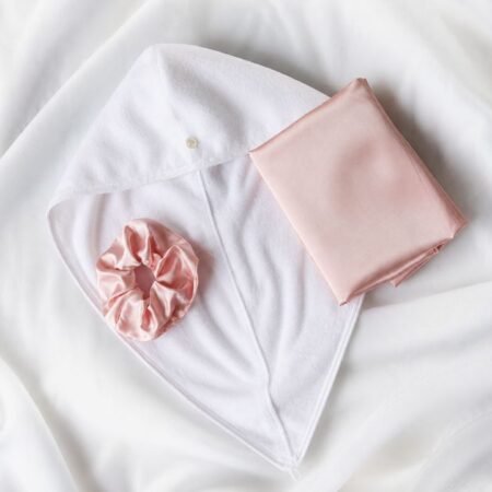 Turbante de Toalla + Funda 70x40cm + Scrunchie