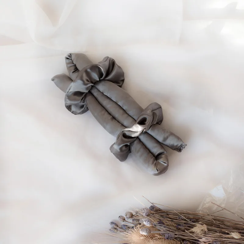 Rizador modelador ondas sin calor + 2 scrunchies Gris Petroleo + Broche - Imagen 2