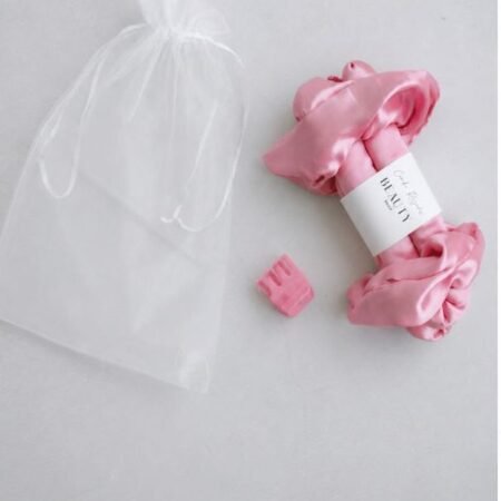 Rizador modelador ondas sin calor + 2 scrunchies Rosa Dior + Broche