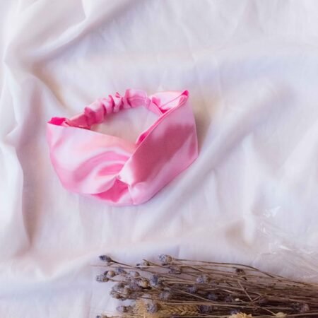 Vincha de Raso Rosa Dior