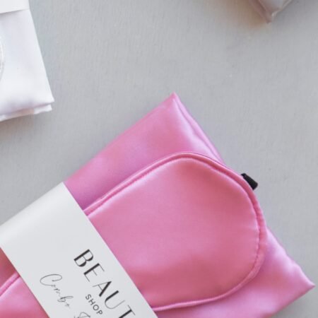 Combo Funda Premium+ Antifaz + Scrunchie Hot Pink