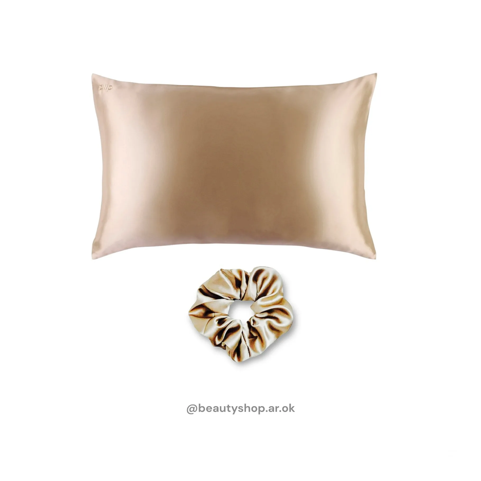 Combo Antifrizz Funda y Scrunchie Champagne