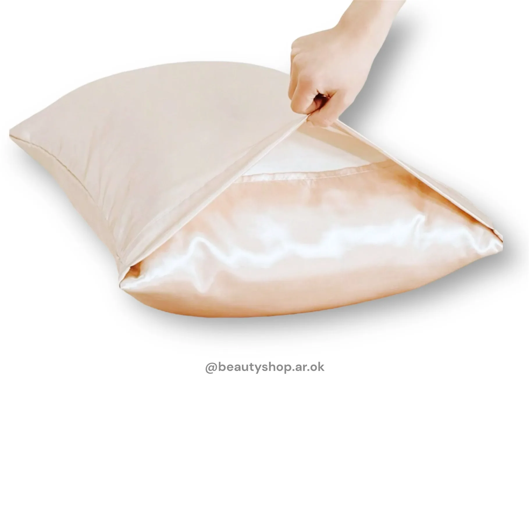 Funda Almohada de Satén Durazno Pastel 70x40cm - Edición Limitada - Imagen 2