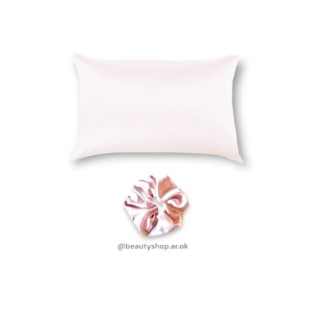 Combo Antifrizz Funda y Scrunchie Rosa Pastel