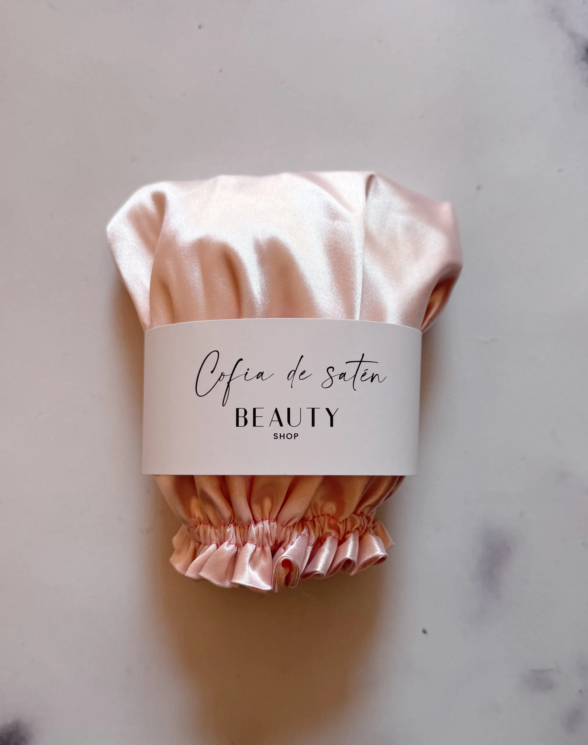 Cofia Satén Antifrizz Rosa Pastel