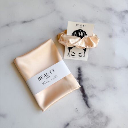 Combo Antifrizz Funda y Scrunchie Durazno