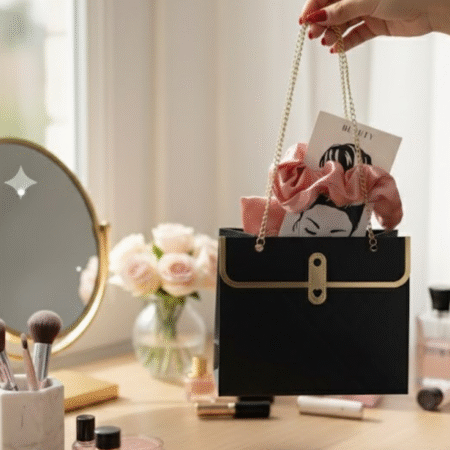 Packaging cartera con cadena para regalar