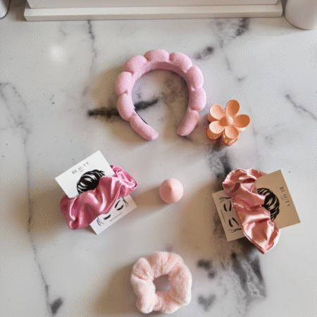 Set Skincare 6 piezas con Vincha Fluffy Viral Tiktok